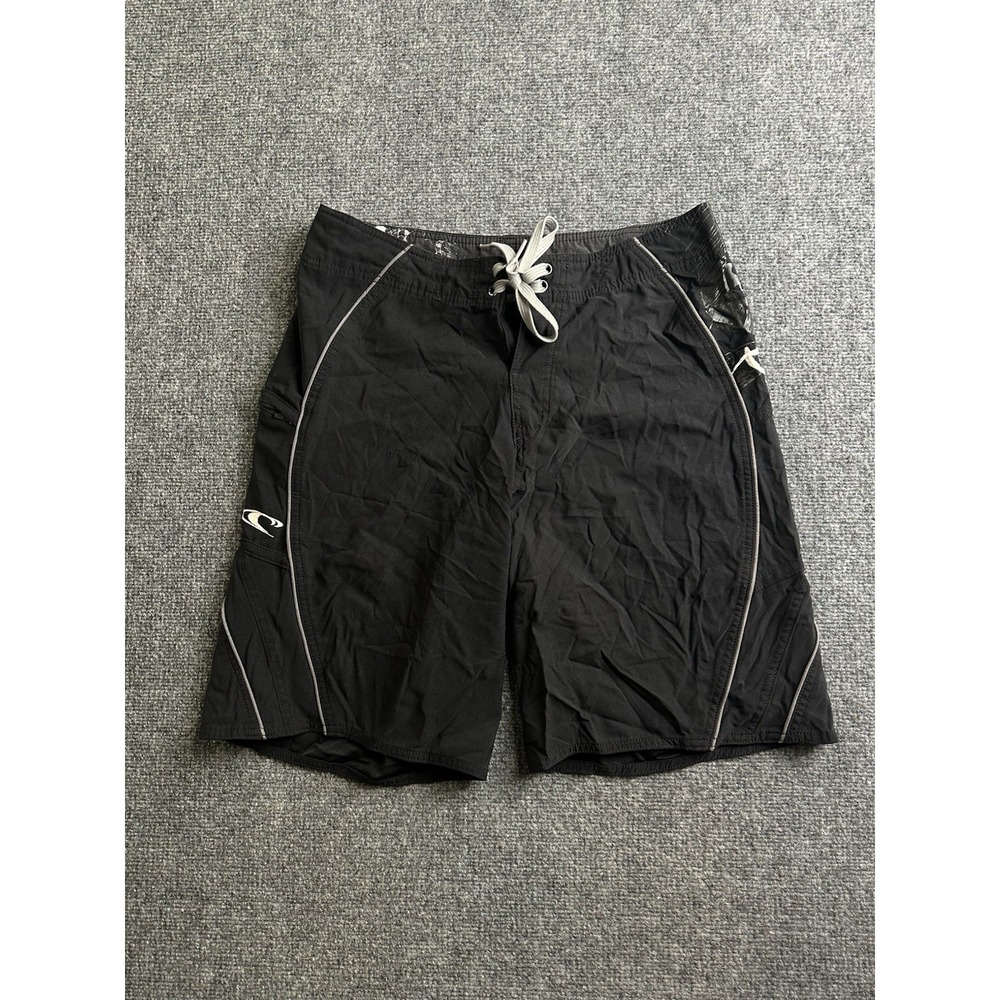 Mens Board Shorts O'Neill Gooru Series Black Surf Swim Trunks, Size 32